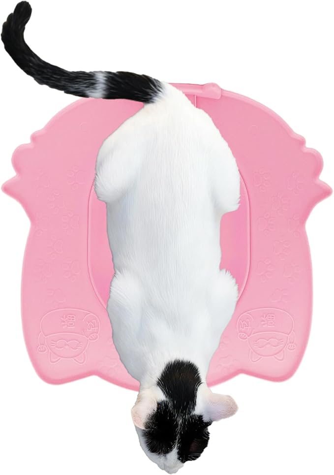 Cat Toilet Trainer - Kitten Potty Practice Kit, Litter Transition Training System with Sturdy Reusable Rings, Gradual Step Learning Function, Ideal for Pet Parents Animal Lovers Home Apartment Bathroo