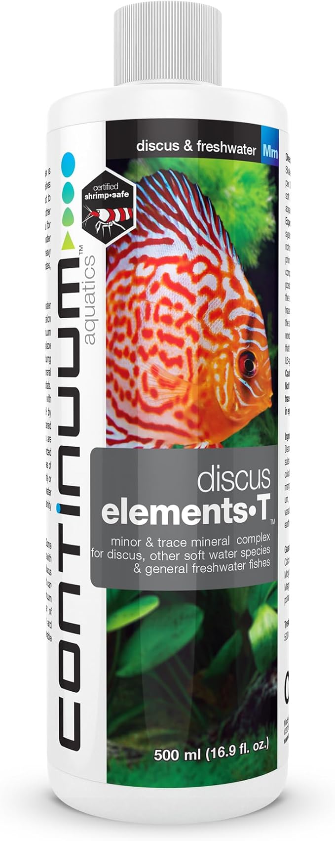 Continuum Aquatics Marine Elements T - Minor, Trace & Rare Earth Mineral Complex for All Marine & Reef Aquariums, 500-ml