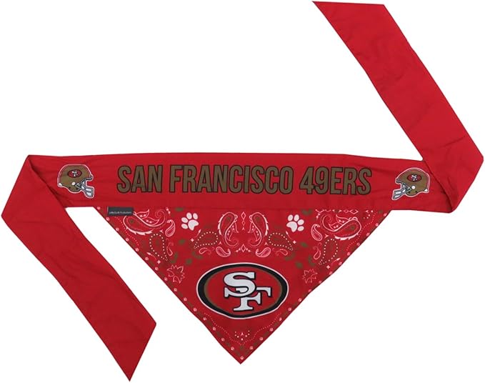 Littlearth NFL Reversible Pet Bandana - Officially Licensed Teams, Sizes XS to XL