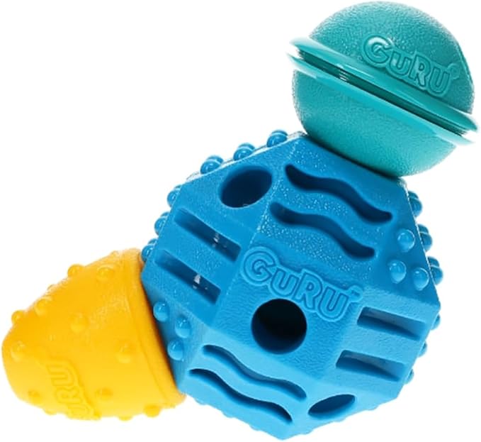 GURU Pet: Treat Station - Large - Dog Toy, Treat Dispensing Puzzle, Interactive Challenge Chew, Durable Multi-Textured Modules Connect Or Separate
