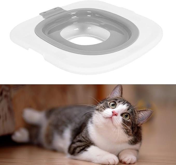 Cat Toilet Training Kit | Reusable Pet Toilet Trainer for Home Use | Removable Urinal System Fits All Cat Sizes/Breeds | ABS Material, Easy to Maintain (Gray)