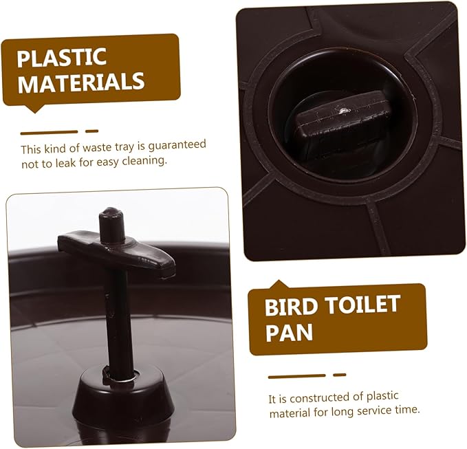 SUPVOX 4pcs Parakeet Poop Holder Tray Bird Toilet Pan for Cage Accessories Bird Cage Poop Tray Random Colors Easy to Clean