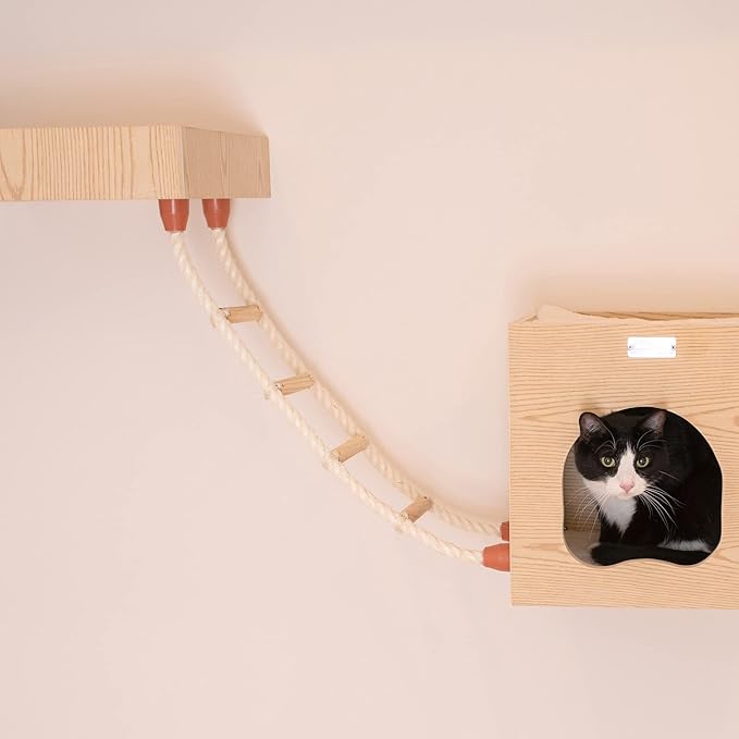 Armarkat Cat Wall Climber Series: Soft Ladder W1907E, Natural Beige