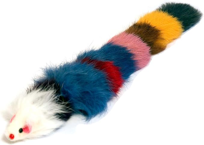 Iconic Pet Set of 6 Fur Weasel Cat Toys with Squeaker for Pets, Best Pet Play Toy for Dogs and Cats, Fun Cat Toys, Dog Toys to Beat Boredom and Satisfy Hunting Instincts