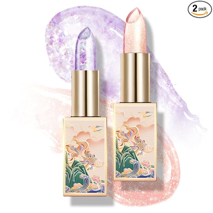CATKIN Lip Balm Color Tinted Changing Lipstick Ultra Hydrating Lip Moistrurizer Lip Care with Vitamin E Nourishing For Cracked & Dry Lips 0.12 oz 2pcs (01+06)