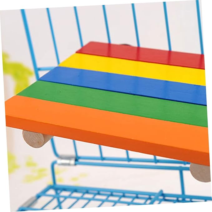 LIOOBO Decorative Wooden Climbing Toy Exercise and Decor for Hamsters Squirrels and Birds Cage