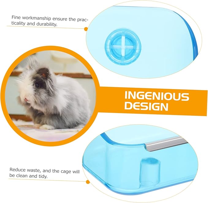 Yardwe Pet Cage Food Container Rabbit Feeding Bowl Convenient Hanging for Small Animals