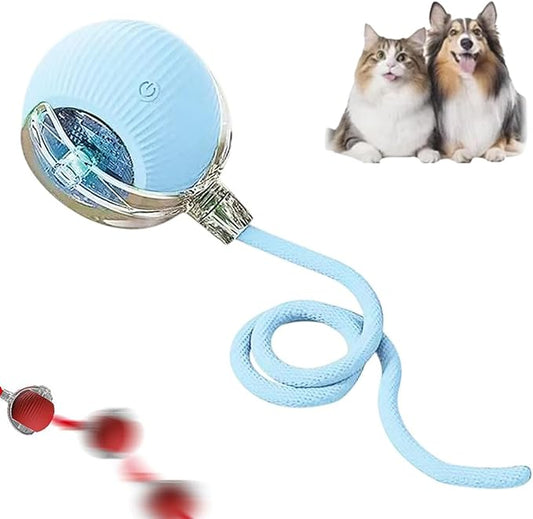Interactive Cat Toy, 2026 New Cat Toy for Indoor Cats, Intelligent Rolling Ball Toys, Kitten Toys for Bored Indoor Cats/Dogs (Blue)