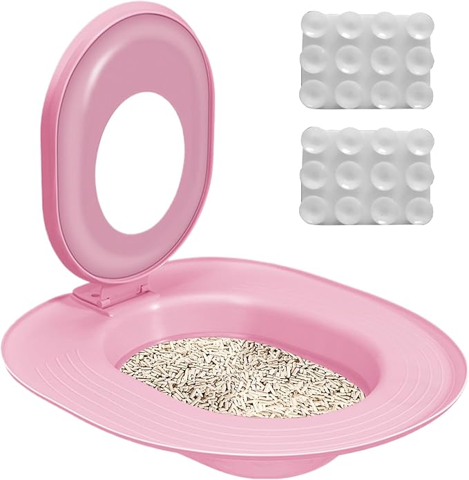 Reusable Cat Toilet Trainer Kit,Detachable for Easy Cleaning,Home Pet Care Potty Training System with Litter Box Compatibility