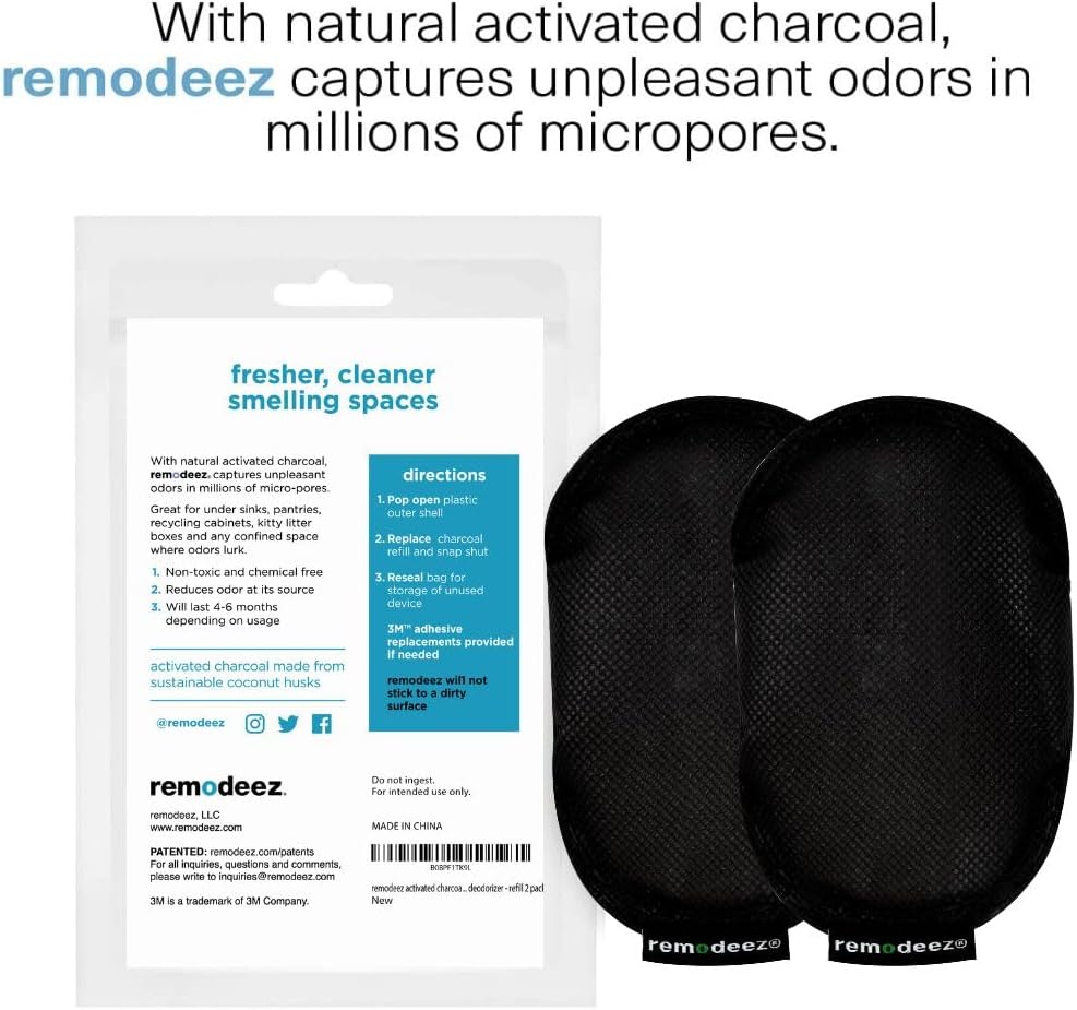 Refills for remodeez Litter Deodorizers and Odor Eliminator, Activated Charcoal, Natural Air Fresheners.