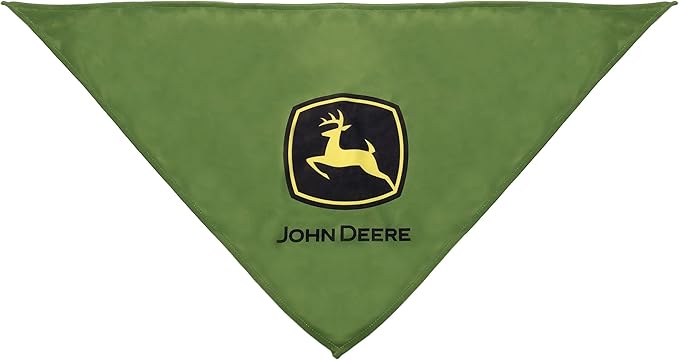 John Deere TIE Bandana for Dogs & Cats. Soft Mesh Adjustable & Stretchable Pet Bandana to Easily Tie Around Your Dog’s Neck for Easy Wear. for The John Deere Fans & Followers! Size: Large-Extra Large