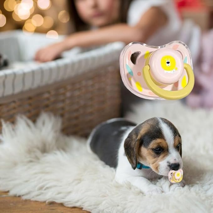3pcs Pet Dog Silicone Pacifier, Cat Pets Teeth Gringding Toys Pacifier Chew Toy Pet Silicone Pacifier, Chew Toys for Small Dogs, Cat Pacifier for Kittens, Puppy Pacifier for Small Dogs (Small)