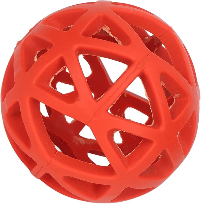 Asixxsix Hollow Dog Ball, Rubber Dog Toy Puzzle Ball Bite Fun Interactive Chewing Pet Toy Ball, Lightweight and Portable Pet Toy for Dogs Cats Pets (S)