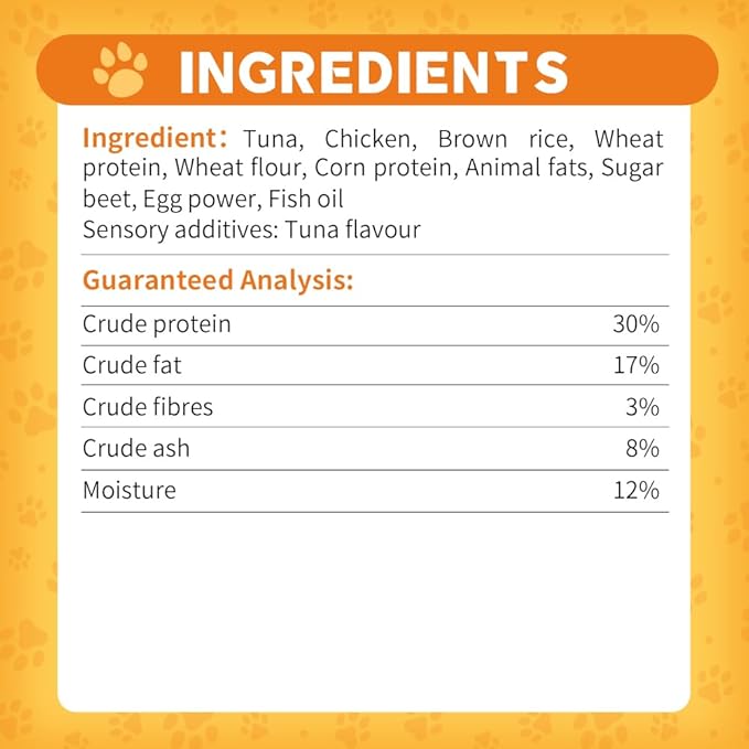Omegas Crunchy Cat Treats Kitty Snack 60g, (60g, Tuna)