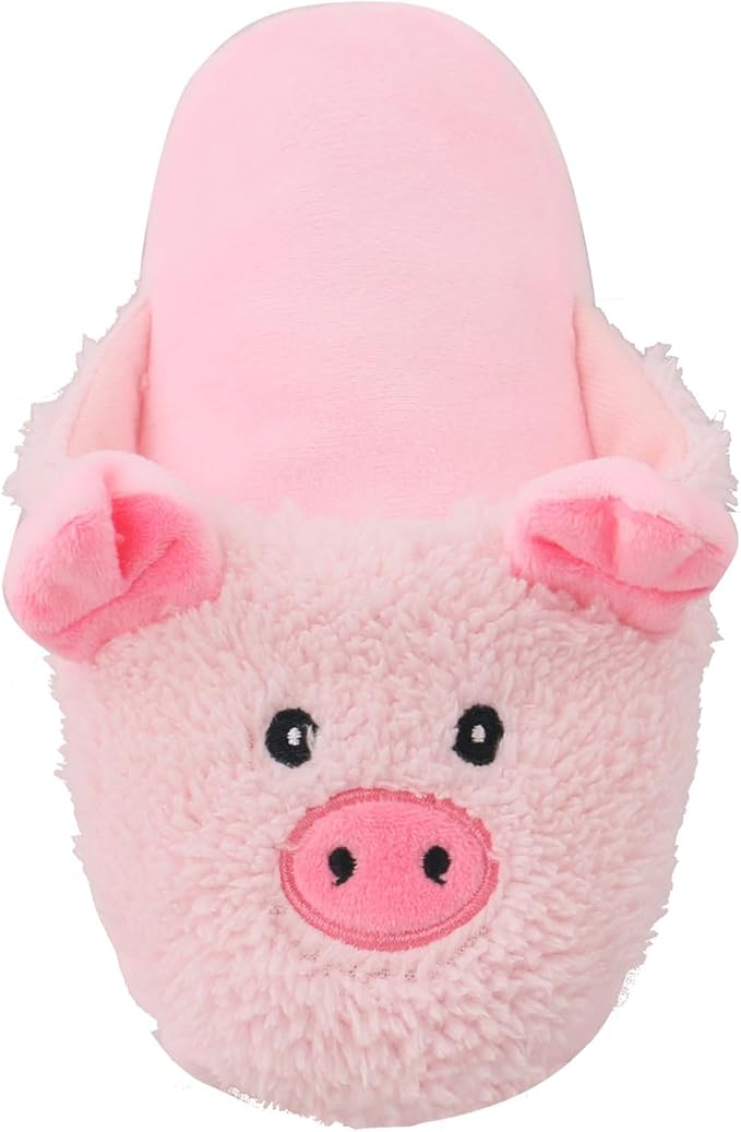 Dog Snuffle Toy, Plush Slipper Shaped Crinkle Toy with Hidden Treat Pocket and Squeaker for Cats and Small Dogs Chewing Play (Pig)