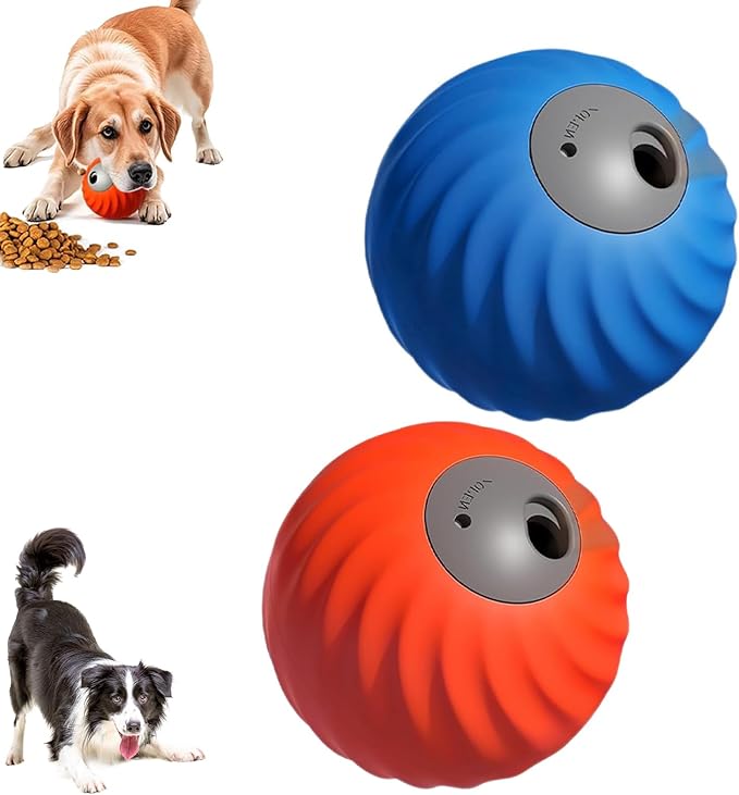 Smart Touch Interactive Dog Toy, 2 in 1 Interactive Dog Balls ＆ Pet Feeder, Track Food Leaking Ball, Cats Dogs