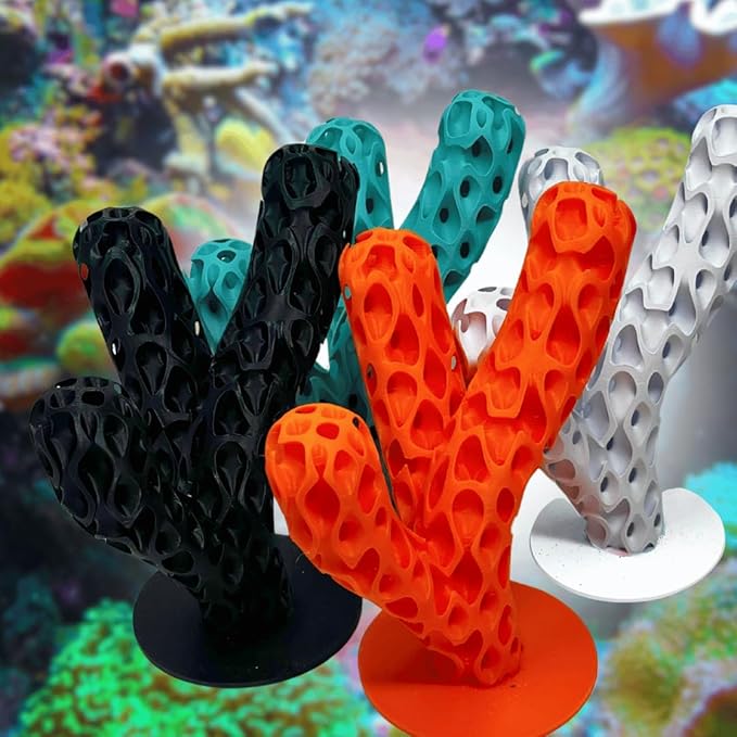Chatelet REEFSHAPE Aquatic Branch Haven – Vertical Reef Shelter with 3-Limb Branch Design, Aquarium Safe Structure for Fish, Shrimp, Microorganisms, & Aquatic Pets (White)
