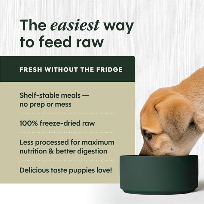 Instinct Puppy Freeze-Dried Meals, FreshDried Bites, Natural Dog Food, Grain-Free - Cage-Free Chicken, 25 oz. Bag