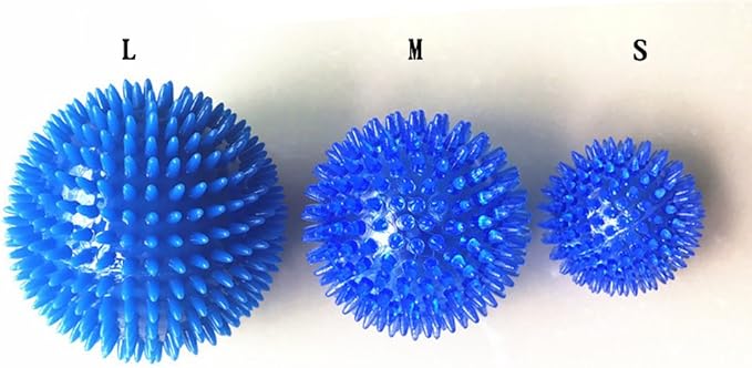 3 Pcs Pet Squeaky Chewing Balls Puppy Chew Toys Soft Stab Balls Cleaning Teeth Toys Play Balls with High Bounce for Large Medium Small Pet Dog Cat