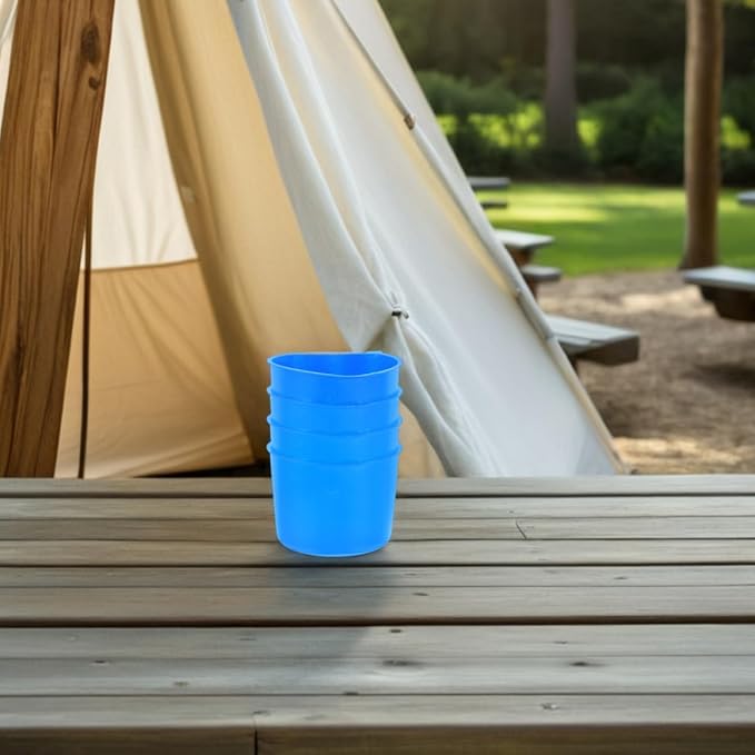 8pcs Hanging Chicken Water Feeder and Small Animal Feeding Bowl Thickened Blue Plastic 8.3x8.3x6cm Suitable for Bird Cages, Rabbit Hutches, and Chicken Coops