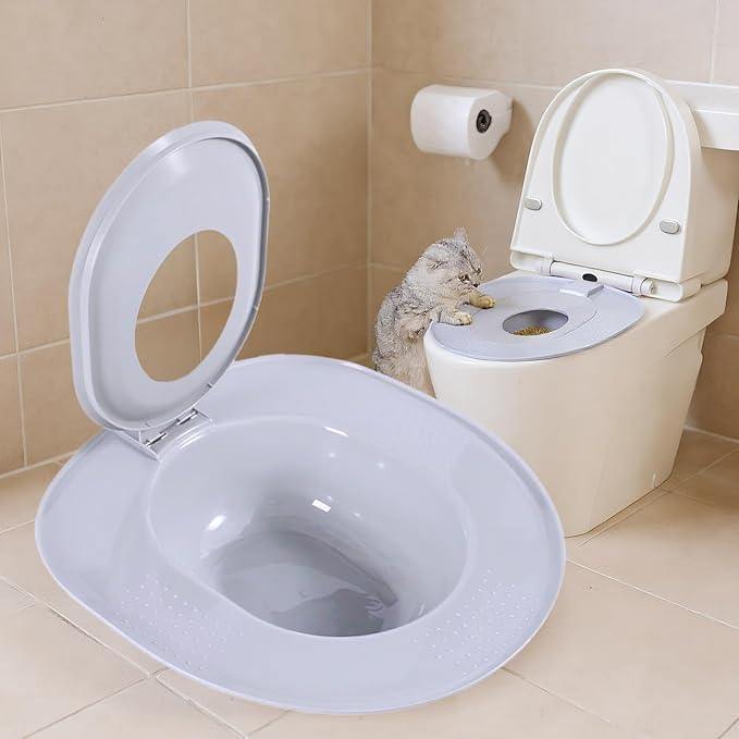 Cat Toilet Trainer Kit - Portable Litter | Reusable Cat Litter Toilet Training Kit with Urinal Potty, Easy to Clean, Ideal for Kittens, Pets, Home, Travel, RV, Apartment & House Use