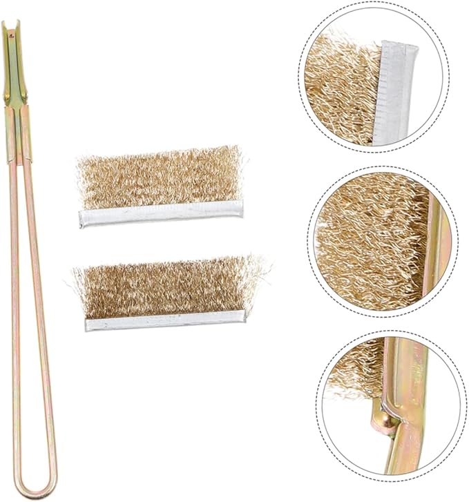BESPORTBLE 1Set Long Handle Bird Cage Cleaning Brush Sturdy Steel Copper Wire Bristles for Deep Cleaning Platforms Accessories User Friendly Design for Easy Use Comprehensive Cage