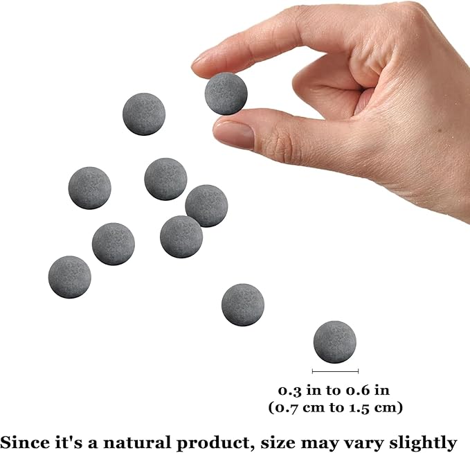 SunGrow Shrimp Aquarium Decor Balls, Freshwater Tank Ornamental Stones, Shedding Assistance, Tank Enhancement, Ideal for Crayfish, Lobsters, and Snails 0.4", 20 Pcs