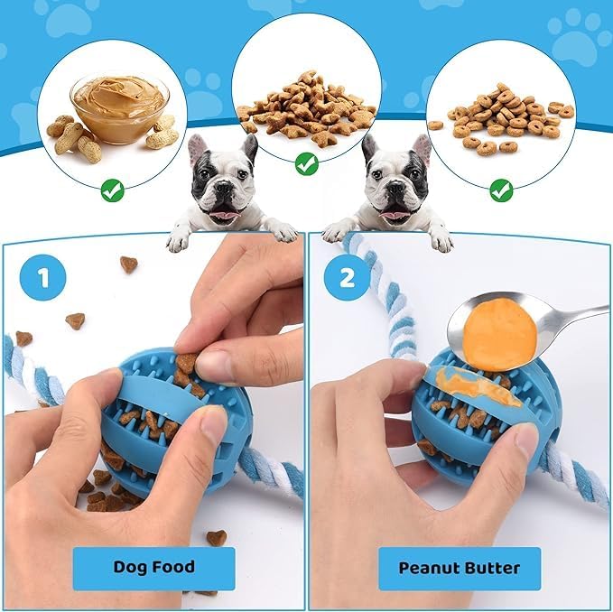 Interactive Dog Toys, Crate Training Aids for Puppies, Reduce Stress Anxiety Peanut Butter Dog Food Treat Dispenser Toys(Green)