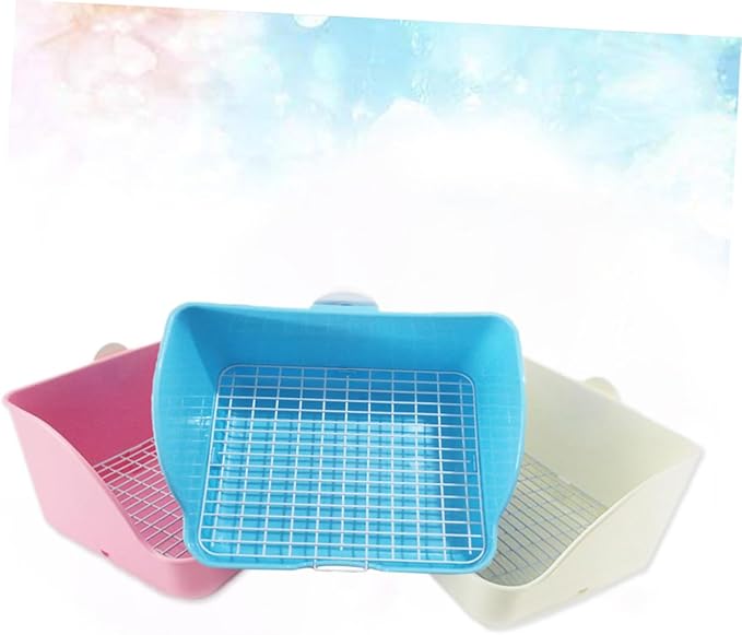 Beavorty Pet Toilet Tray Box Rabbit Potty Training Compact Portable Litter Pad for Dog Random Color