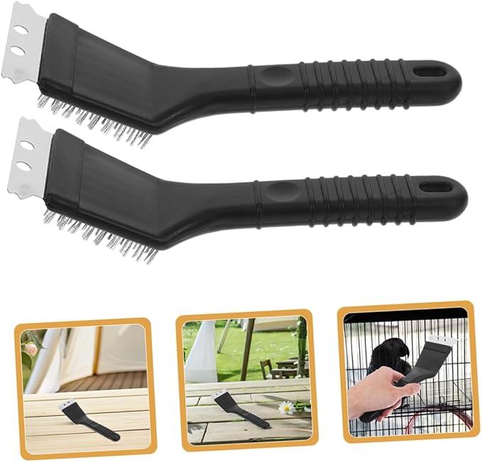 Balacoo 2pcs Bird Cage Cleaning Tools Multi-Function Bird Droppings Brush Long Handle Birdcage Cleaning Brush Pet Cage Accessory