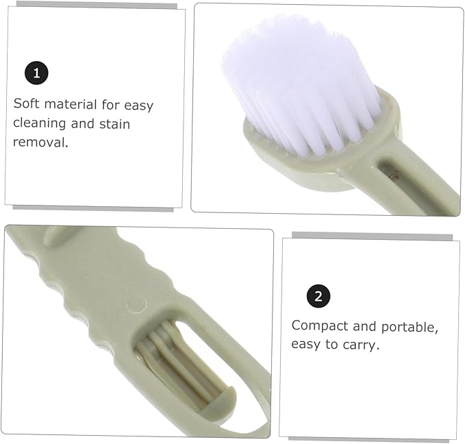 Happyyami 3pcs Bird Cage Cleaning Brush Soft Bristles for Gentle Cleaning Portable Small Tool for Birdcages and Pet Enclosures