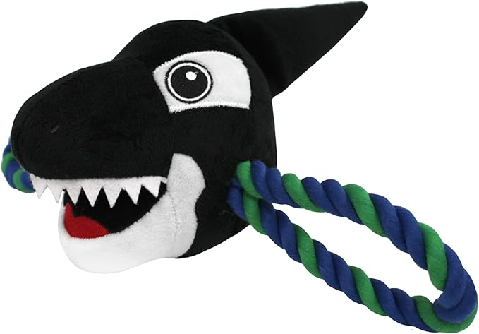 NHL Vancouver Canucks Mascot Toy for Dogs & Cats. Cute & Entertaining Face with Heavy-Duty Ropes. 7" Chewy Cartoon Toy with Inner Squeaker