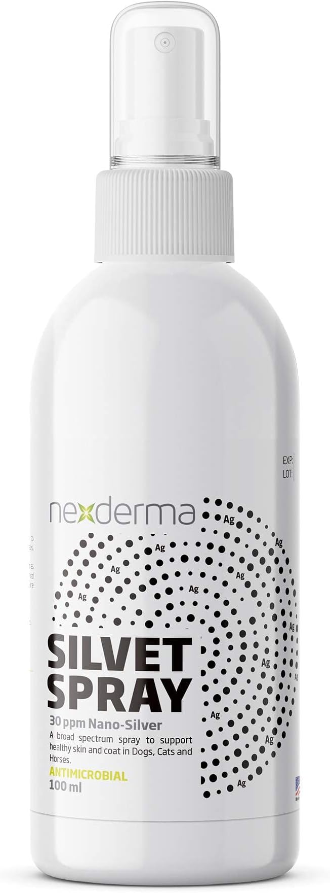 NEXDERMA Pet Wound and Hot Spot Spray, Soothing Relief and Protection for Itchy or Irritated Skin, Rashes and Sores | Safe for Dogs, Cats and Horse - 100ml, Pack of 1