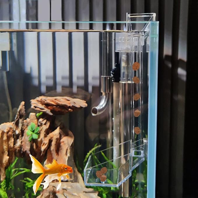 Sky Restaurant Aquarium Fish Feeder - Prevent Food Spilling, Easy to Clean, Betta & Dwarf Frogs Feeding(S)