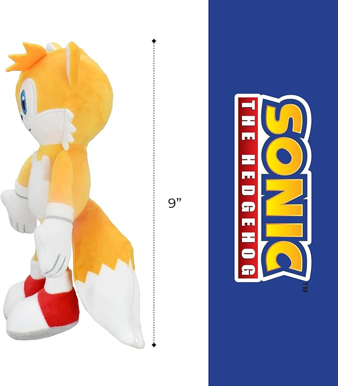 Multipet Sonic Tails Plush Dog Toy, 9-inch