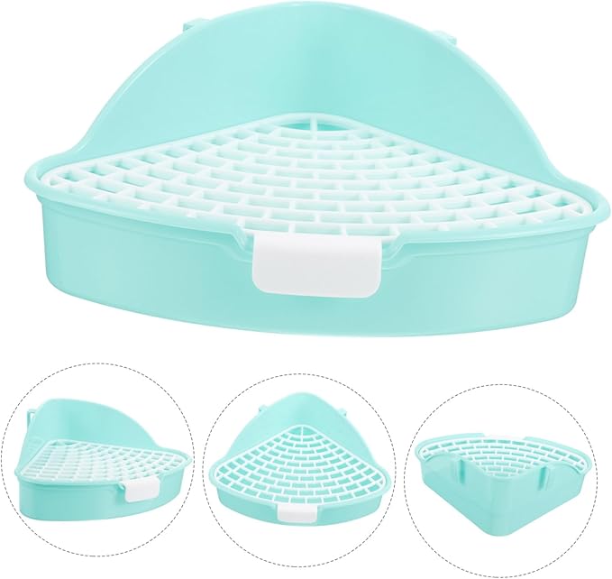 Hemoton Easy Potty Training Aid Indoor Pet Potty for Dogs Cat Rabbit Guinea Pig Hamster Corner Litter Box