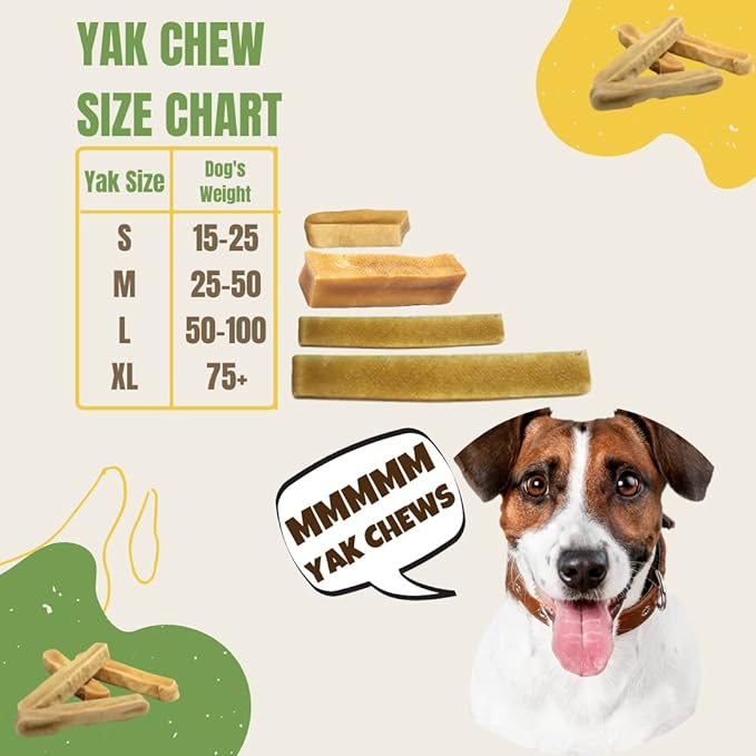 EcoKind Yak Cheese Himalayan Dog Chews, Yak Chews for Large Dogs, Long Lasting Bone for Aggressive Chewers, 3 Ingredients, Natural High Protein Treats, No Additives, Lactose Free, Large - 4 Pack