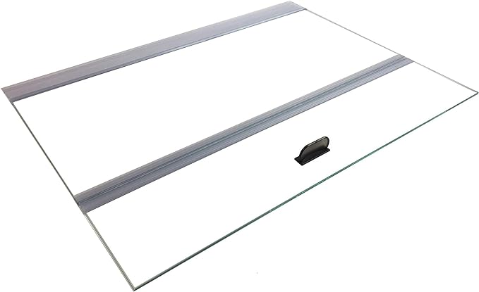 H2Pro 48x18 Glass Canopy 2 Piece Set for 70/75/90/110 Gallon Aquarium Fish Tank (22.68 x 16.93 x 0.16in)