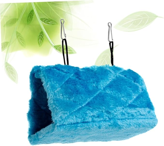 Totority Plush Parrot Hammock for Birds Soft Snuggle Cave for Conures and Lovebirds Encourages Exercise and Comfort Bird Cages