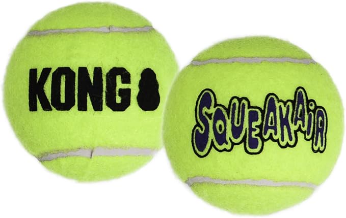 KONG - Squeakair Ball - Dog Toy Premium Squeak Tennis Ball, Gentle on Teeth (X-Small (6 Pack))