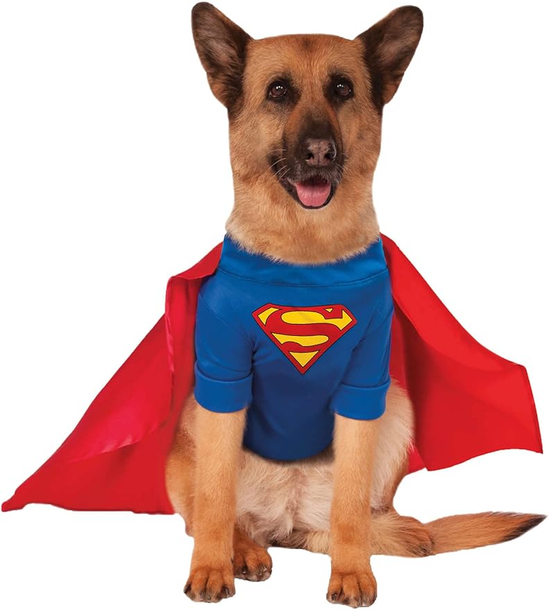 DC Comics Superheroes: Superman Pet Costume for For Dogs or Cats by Rubies, XXXL