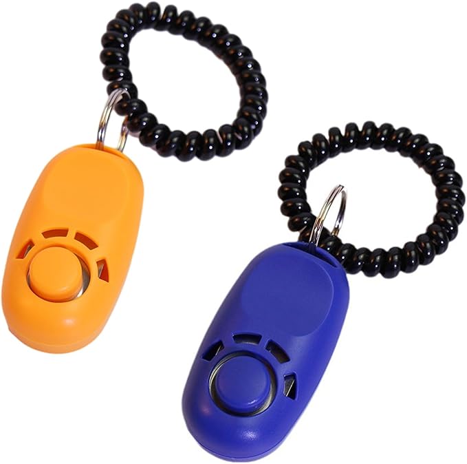 Dogs Training Clickers with Stretch Wrist Rope Durablity Compacted Size Easily to Use for Cats Dogs Bird Training, Blue