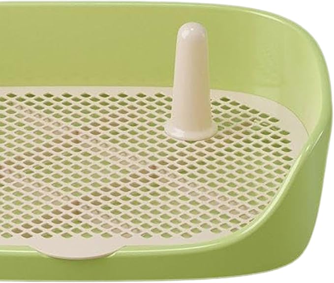 Litter Tray Pet Kitten Toilet Training Potty Pet Litter Pan Portable Design Anti Splashing Function Suitable for Small Animal Indoor Outdoor, Green 48x37x13cm