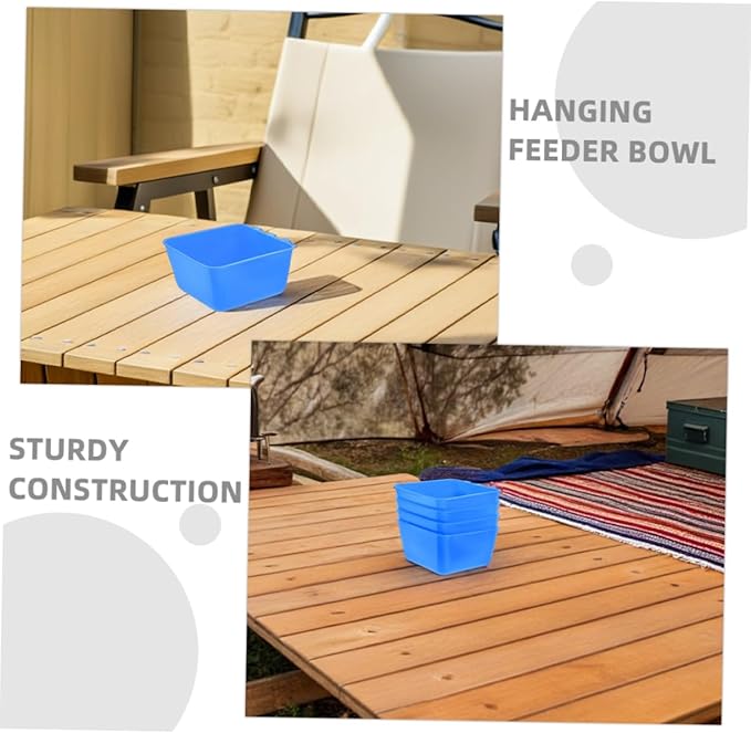 Milisten 6pcs Hanging Chicken Feeder Bowl Bird Cage Feeder Cups for Rabbits Birds Chickens Pigeons