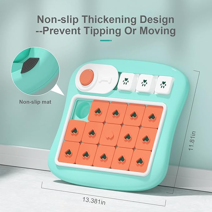 FOXMM Dog Puzzle Toys,Interactive Treat Puzzle Dog Toy for IQ Training & Mental Stimulating,Treat Puzzle Dispensing with Squeaky Design for Large Medium Small Smart Dogs