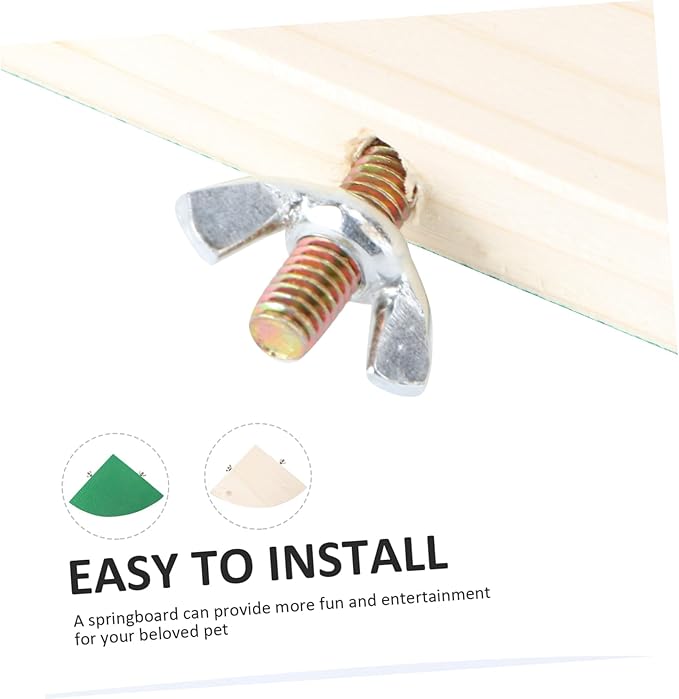 WOONEKY Frosted Wooden Pet Platform for Small Animals Chew- for Parrots Hamsters and Squirrels