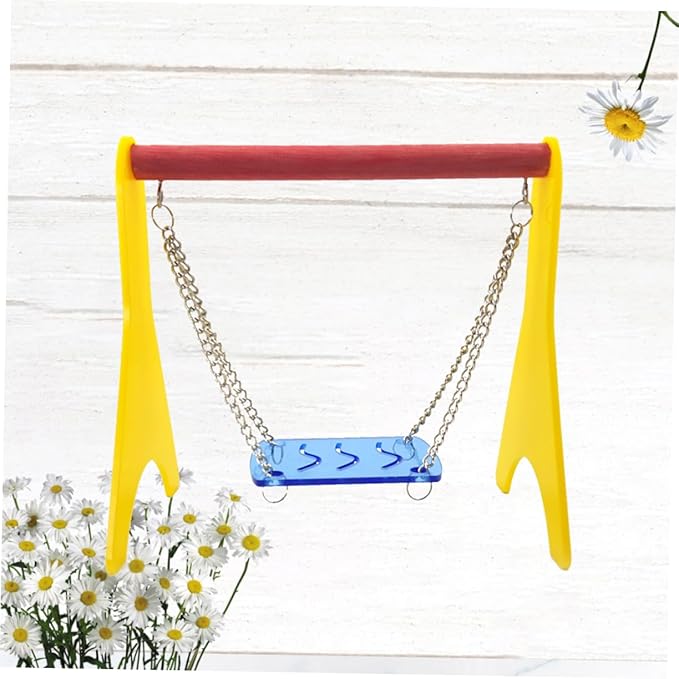 Swing Toy for Small Pets Parrot Hamster Play Rounded Design for Rat and Bird Cages Fun Pet Activity Center