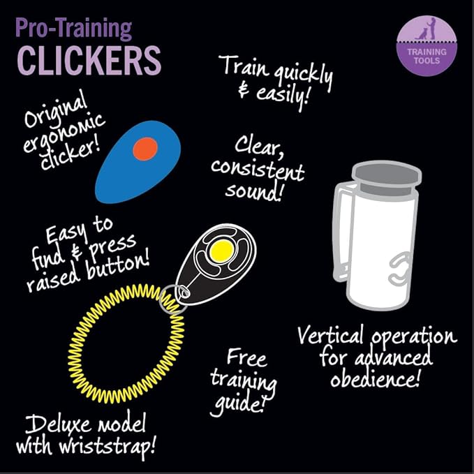 StarMark Black and Yellow Training Clicker with Yellow Wristband