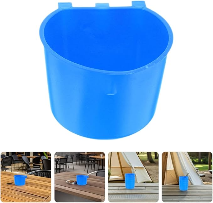 DOITOOL 8pcs Hanging Pet Water Bowls and Feeding Cups, Thickened Plastic Bird Cage Feeder Bowls 8.3x8.3x6cm for Rabbits, Chickens, Small Animals in Coop and Cage