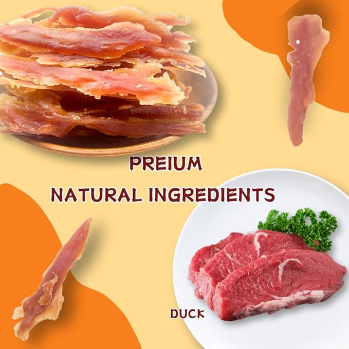 Creamy Duck & Milk Jerky, Irresistible Novel Protein Dog Treats, Calcium-Rich Tender Chews for Strong Bones & Sensitive Dogs (Duck,3 Pack x 10.58 Ounce(Pack of 3))